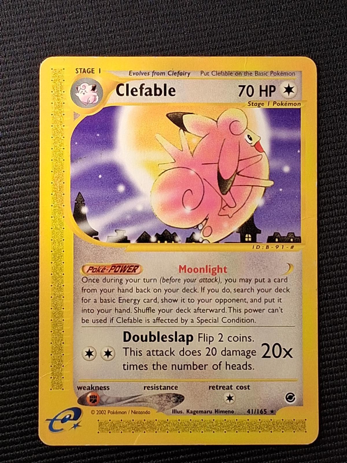 Clefable 41/165 Rare Expedition Base Set Pokemon LP