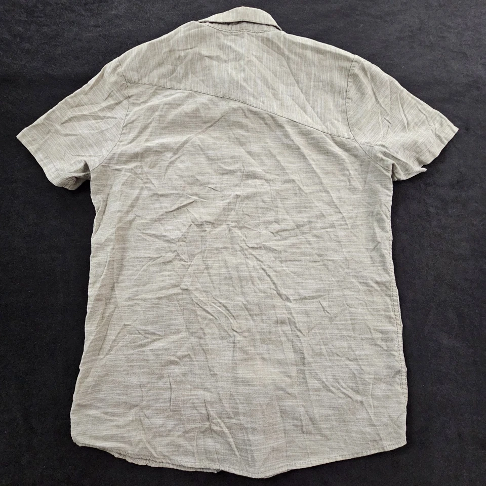 Volcom Green Short Sleeve Button-Up Modern Fit Cotton Blend Shirt Men's L - Image 2 of 4