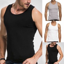 Trägershirt Herren Tank Tops T-Shirt Tank Top Unterhemd Bodybuilding Baumwollmi