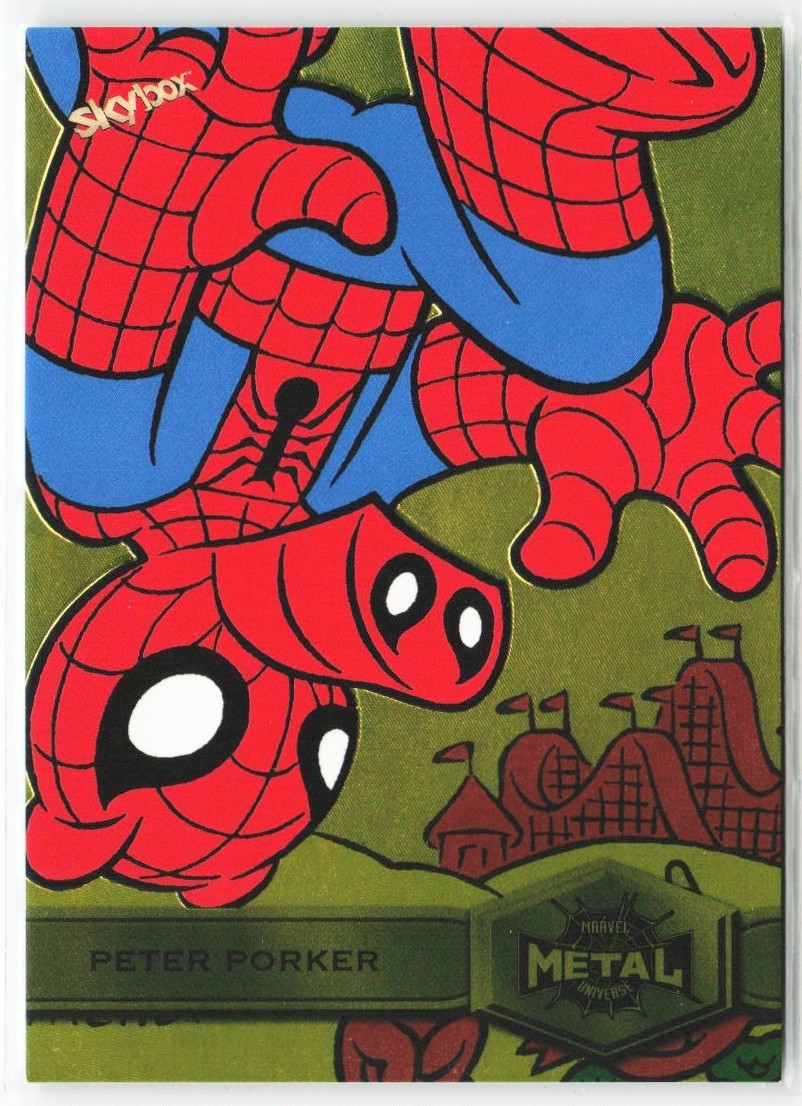 Peter Porker 2022 SkyBox Metal Universe Spider-Man Yellow Light FX #165