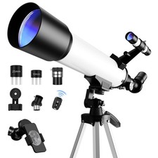 Telescope for Beginners, 70mm Aperture 20X-150X 500mm Focal Length Refracto...