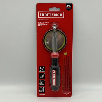 #ad CRAFTSMAN CMMT98345 LED Inspection Mirror Telescoping Swivel Joint 2 in Diameter $14.99