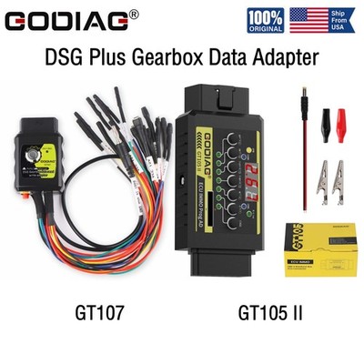 GODIAG GT107 DSG Gearbox Data Read Write Adapter With GT105 II OBD Breakout Box