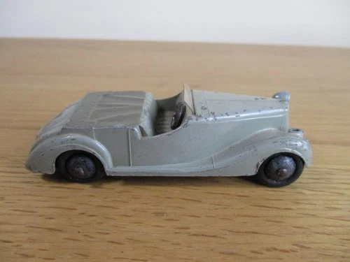DINKY TOYS 38B SUNBEAM TALBOT Sports Car Grey Vintage Missing Headlight