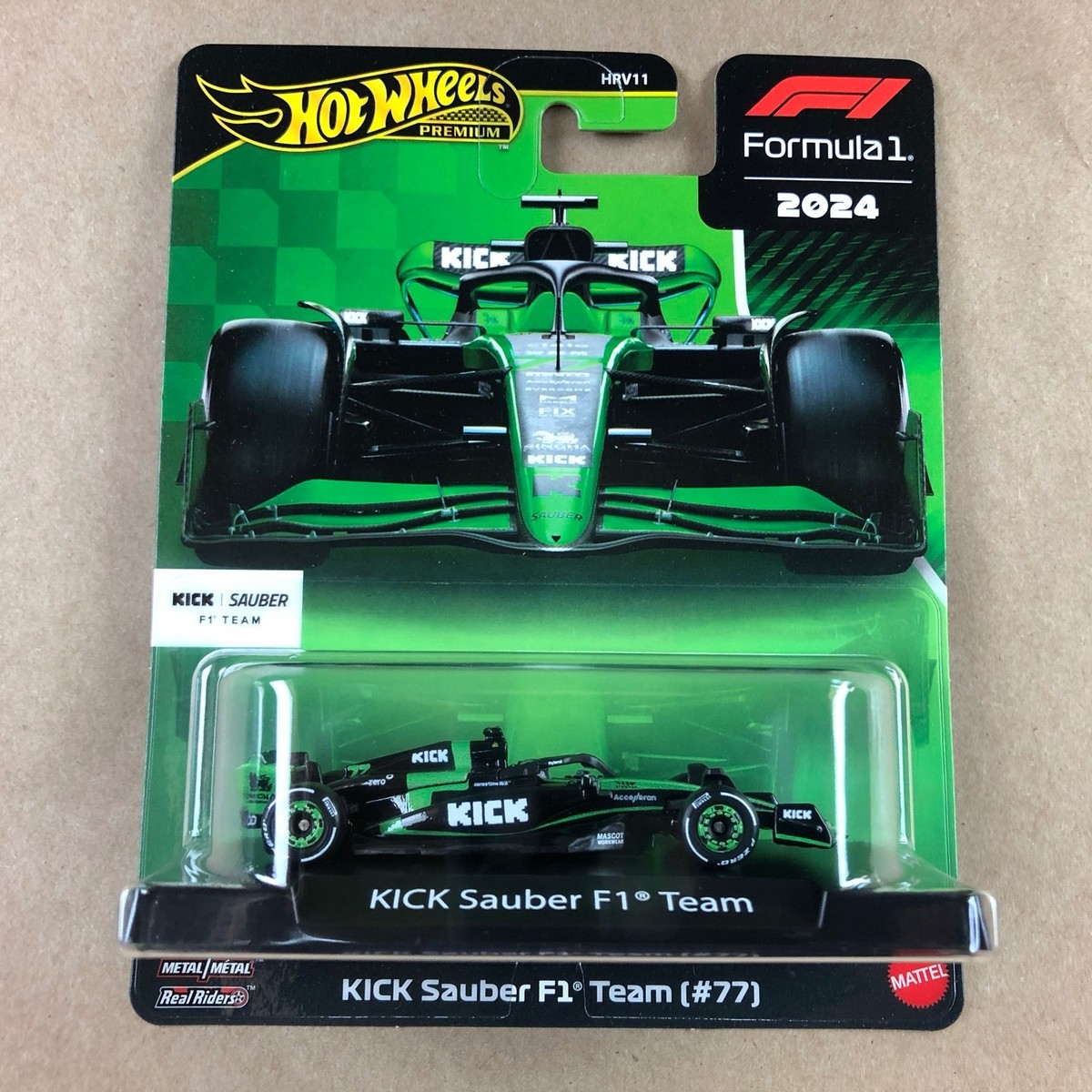 Hot Wheels Premium 2024 Formula 1 KICK Sauber F1 Team #77 Green 1