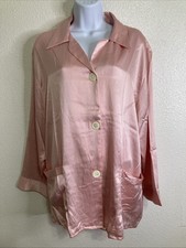 Vintage Victoria's Secret Gold Label Satin Pajama Top Womens L Old Money