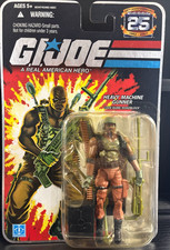 2007 Hasbro G.I. Joe 25th Anniversary Roadblock Heavy Machine Gunner Foil MOC