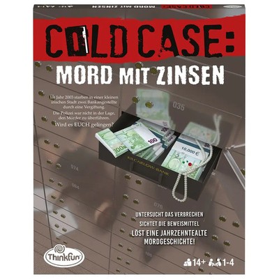 ThinkFun - 76486 - Cold Case: Mord mit Zinsen. Der Krimi im eigenen Heim. Wer fi