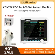 CONTEC 8'' Color LCD Vet Patient Monitor CMS6000 ICU CCU Vital Signs + Printer