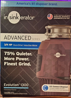 InSinkErator - Evolution 1300 - 3/4 HP Garbage Disposal - **NEW*