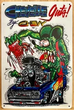 Rat Fink Metal Wall Sign 12" x 8"