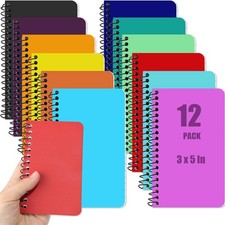 ddseexhe 12 Pack Small Spiral Notebooks,3 x5 In Journal Assorted