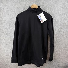 NEW LARGE BLAUER STREETGEAR 8100 COTTON SPANDEX BLEND L/S TURTLENECK BLACK