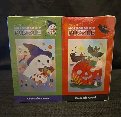  Crocodile Creek  Holographic Halloween Puzzle 2-Pack 50 Pieces Each BRAND NEW