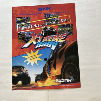 nos Original Factory SNK Neo Geo Xtreme Rally Hyper 64 Flyer