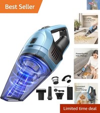 Tragbarer Handstaubsauger - Kabellos, 70 W Leistung, 30 min Laufzeit für Haus & Auto