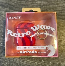 MVMT Retro Wave AirPods Pro Case Softshell w/ Carabiner 1st  2nd Gen