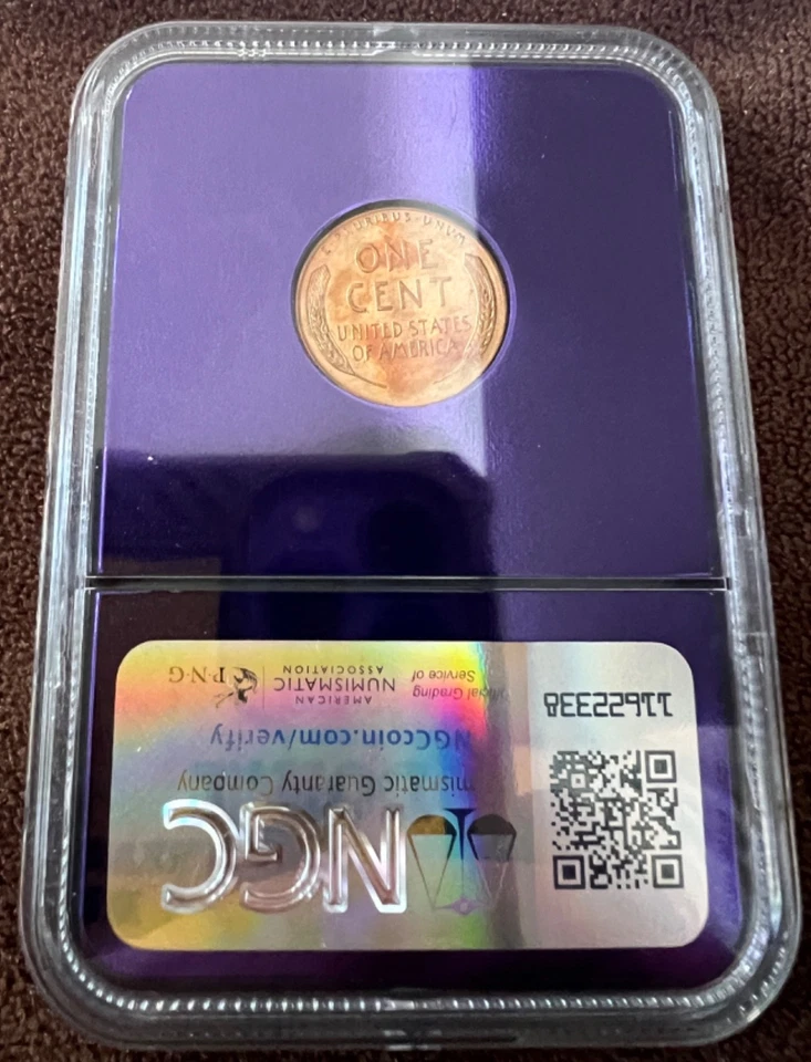 1957-D Lincoln Penny NGC Purple Core MS65 RD Red 1C Wheat Cent - Image 2 of 2