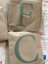 NEW 2005 Restoration Hardware Letter Christmas 4  Ornament - Green F ONLY