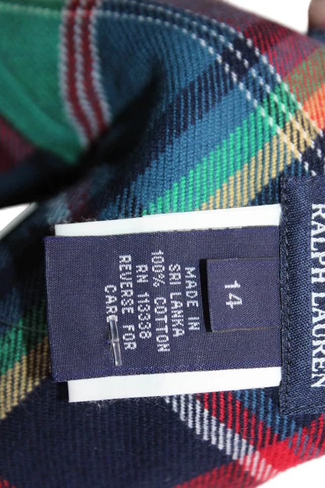 Ralph Lauren Blue Label Childrens Girls Plaid Mini Skirt Multi Colored Size 14 - Image 4 of 4