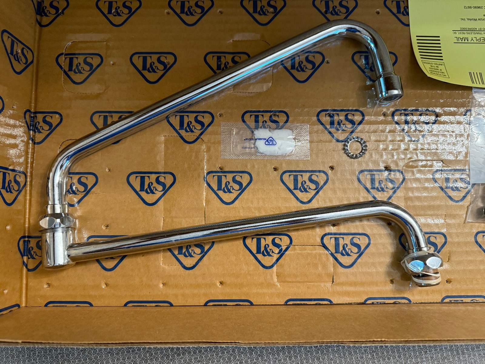 T&S Brass B-0319 Single Pantry Faucet Special 24” Double-Joint Swing Nozzle