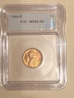 1940-S Lincoln Wheat Cent MS66 RD ICG