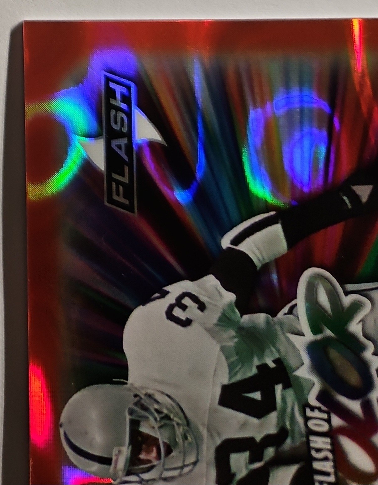 2025 LEAF FLASH OF COLOR LAVA PRISMATIC 1/1 AUTO BO JACKSON OAKLAND RAIDERS MINT view 3