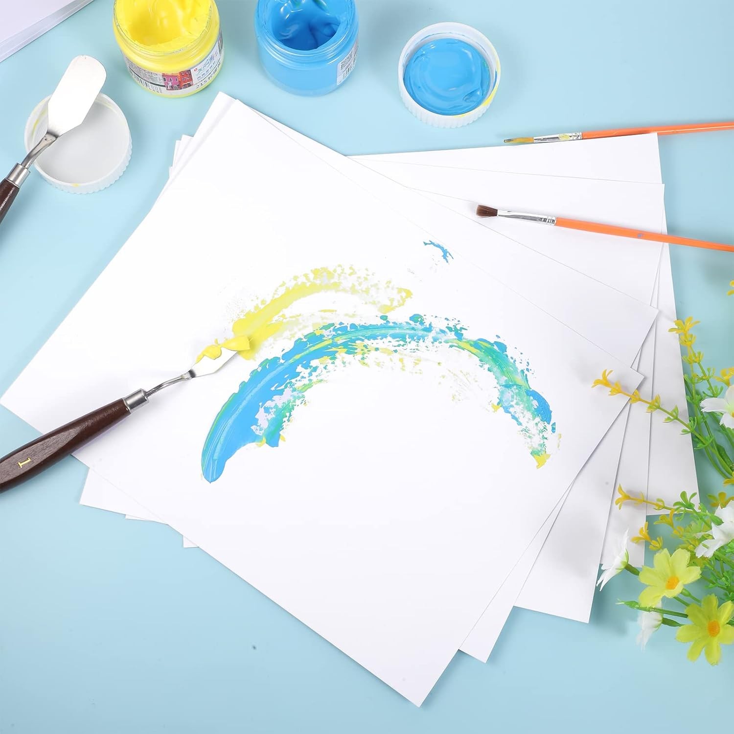 50 Sheets White Cardstock 8.5 x 11, 250gsm/92lb Thick x 11 inch, 