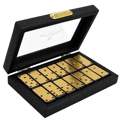 Metal Surface Dominoes Set Double 6 for Adults and Kids - Classic 28Pieces Go...