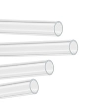 4 Pcs 12mm ID 15mm OD 14" Rigid Acrylic Pipe for Round Tube DIY Clear