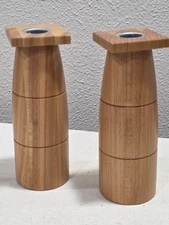 Michael Graves 6.5" Beachwood Clumnar Candle Holders