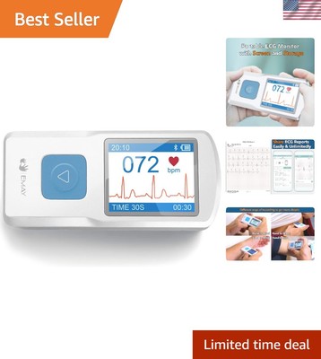 ECG Monitor Device Plastic 1.8'' Screen Compact Heart Rate Tracking Portable