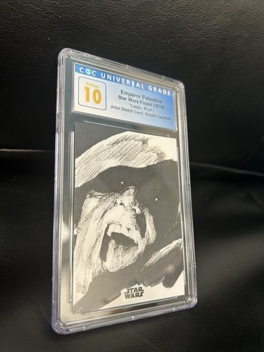 Emperor Palpatine Artist Sketch Card 1 of 1 CGC 10 Star Wars Finest (2018) - Picture 3 of 3