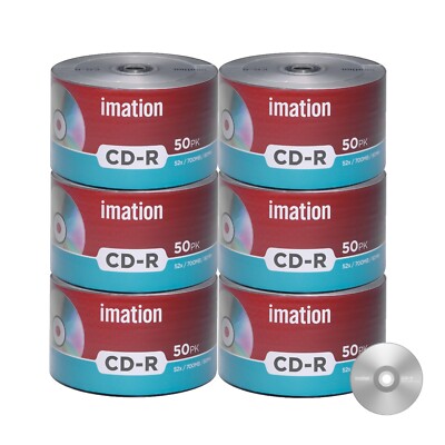 300 Pack Imation CD-R 52X 700MB/80Min Branded Logo Blank Media Recordable Disc