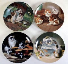 4 Seltmann Weiden Wandteller Katze Sammelteller Kätzchen Teller