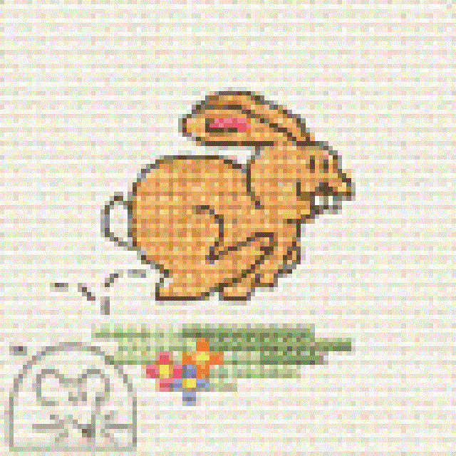 Mouseloft Stitchlets 'Make Me For Springtime - Bunny' Cross Stitch Kit