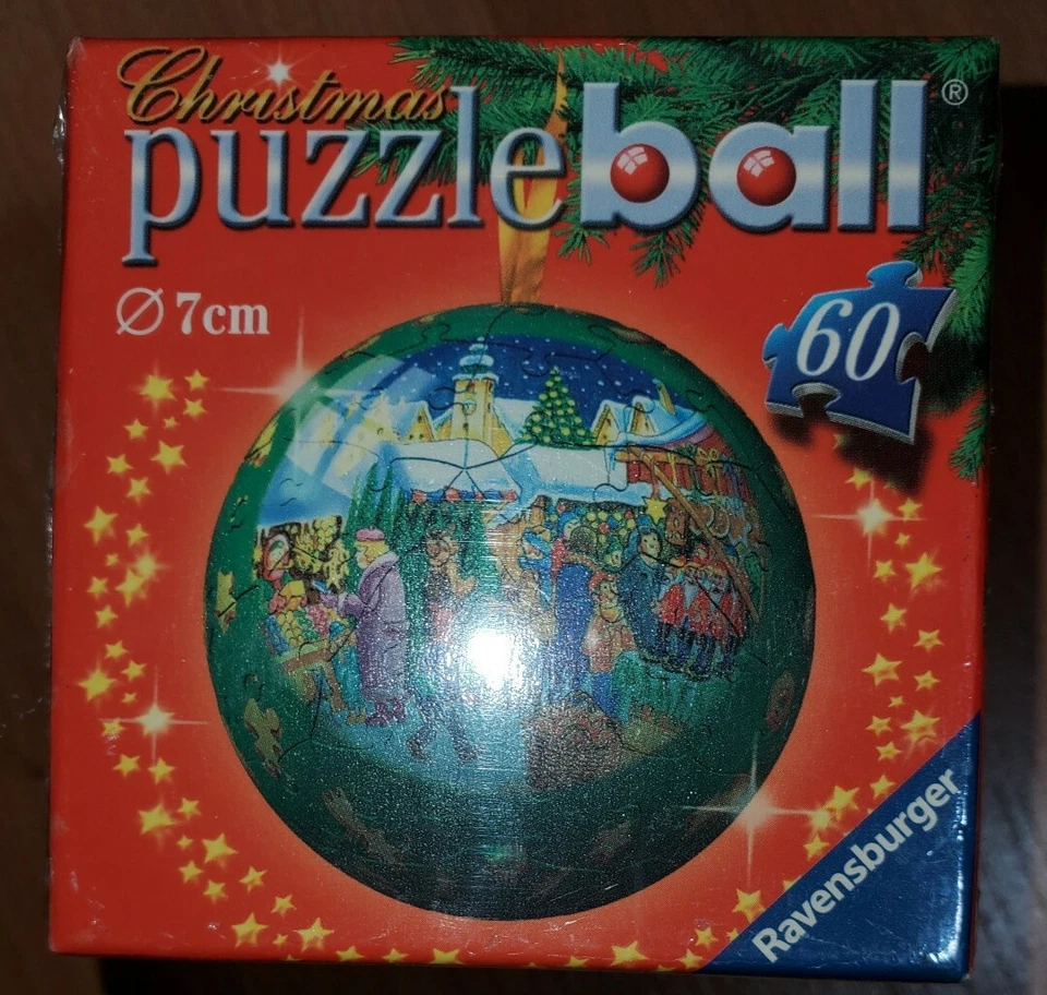 NEW Puzzle Ball Snow in Town Christmas 60 Pieces Ornament Style 3D Puzzle 7CM - Image 4 of 4