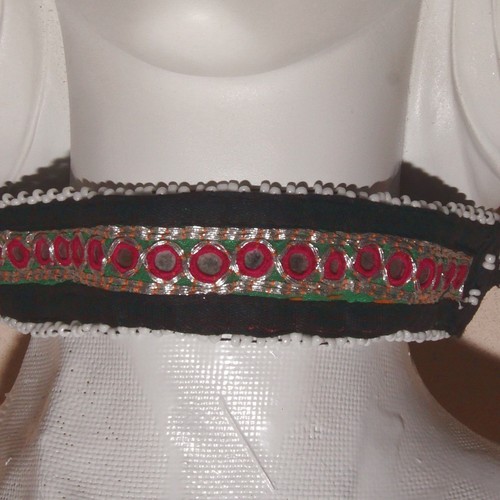 Pastunistan Afghanistan Kabul girocollo ricamato tribale 798k8 - Foto 2 di 3