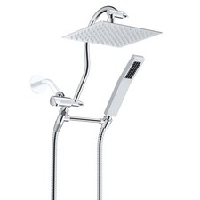 All Metal Shower Head 8'' High Pressure Rainfall Shower Head Showerhead Combo...