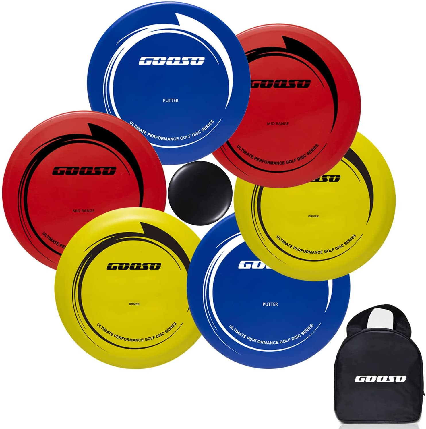 Starter Set - Driver Mid-range And Putter Discs With Disc Go