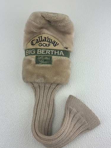 Vintage Callaway Golf Big Bertha Damen 5 HOLZ Plüsch Socken Kopfbedeckungen beige