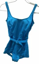 Swim Suit 1950s Pin Up Glenbrooke California Blue Bullet Bra Size 10/32 Cosplay