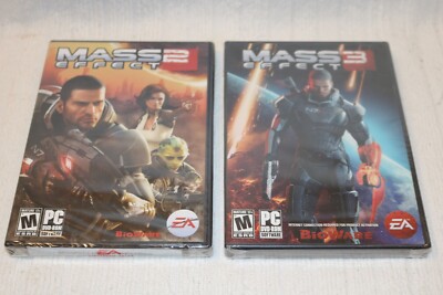 MASS EFFECT 2 & 3, PC DVD-ROM Software, New Sealed 