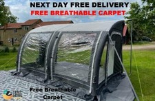 New Grey Ultima Air Pro 390 Caravan Porch Awning + Breathable Carpet 2024 Model