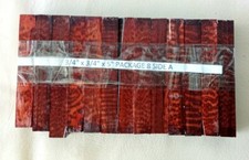 13 pcs 3/4" x 3/4" x 5" high figured Snakewood turnings