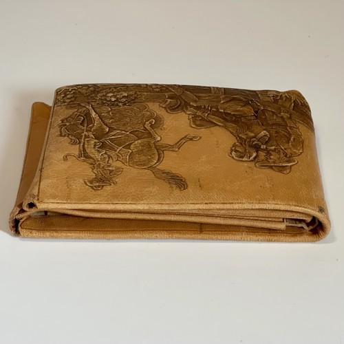 Billetera De Colección Cuero Real Marrón HERRAMIENTA O ARTESANÍA Hechizada a Mano Vaquero Occidental Plegable - Imagen 12 de 13