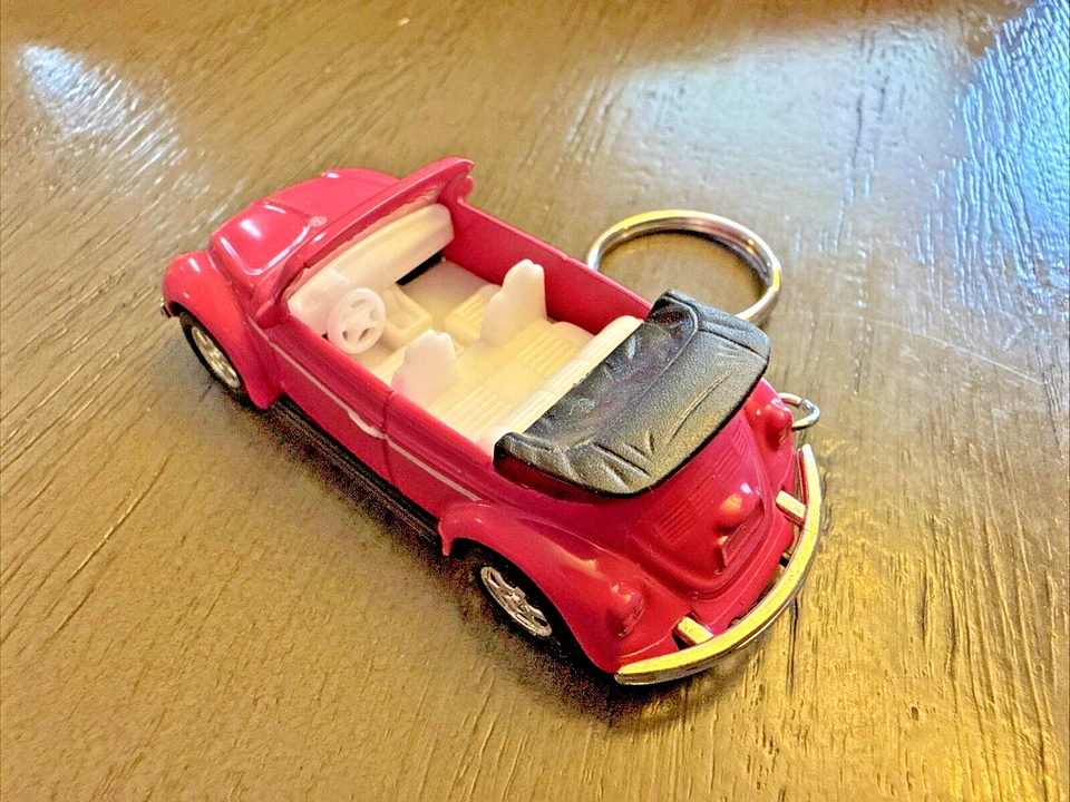 1:60 3” Diecast VW LLAVERO Rosa VOLKSWAGEN ESCARABAJO Convertible Pull Back Acción Foto 4 de 4