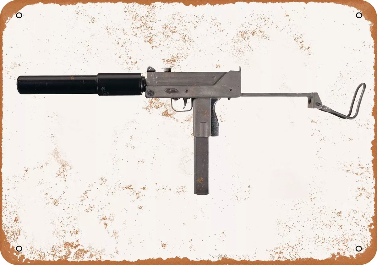 Metal Sign - Gun Art - Ingram M10 Submachine Gun -- Vintage Look | eBay