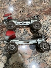 Vintage 1950s Metal Roller Skates Metal Wheels Very Nice