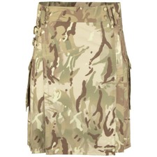 Highlander Taktisch Herren Kampf Kilt Fracht Armee-Milit&auml;r Ripstop HMTC Tarnung